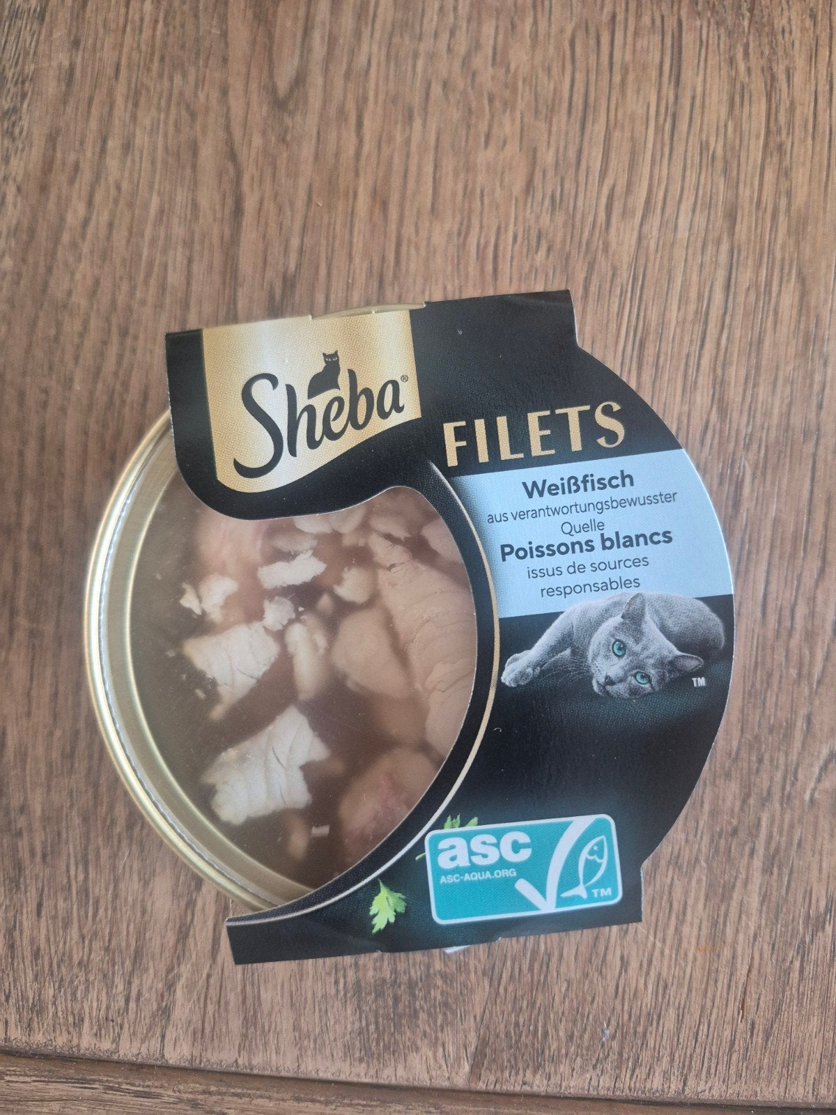 Kattenvoer Sheba filets witvis, 60 gram. 15 stuks., Ophalen