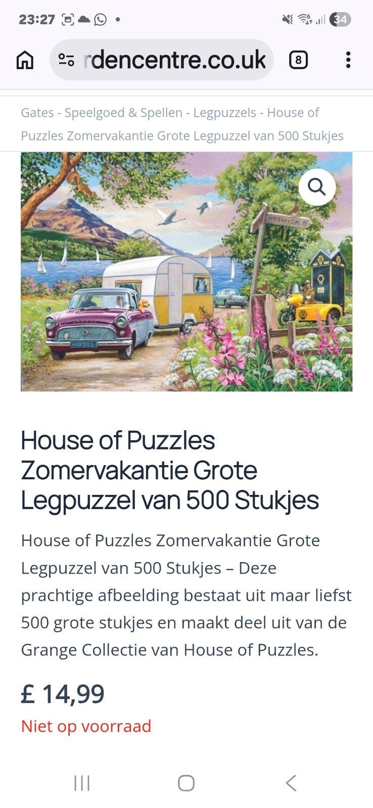GEZOCHT House of Puzzles  500 XL Stukjes, Ophalen of Verzenden