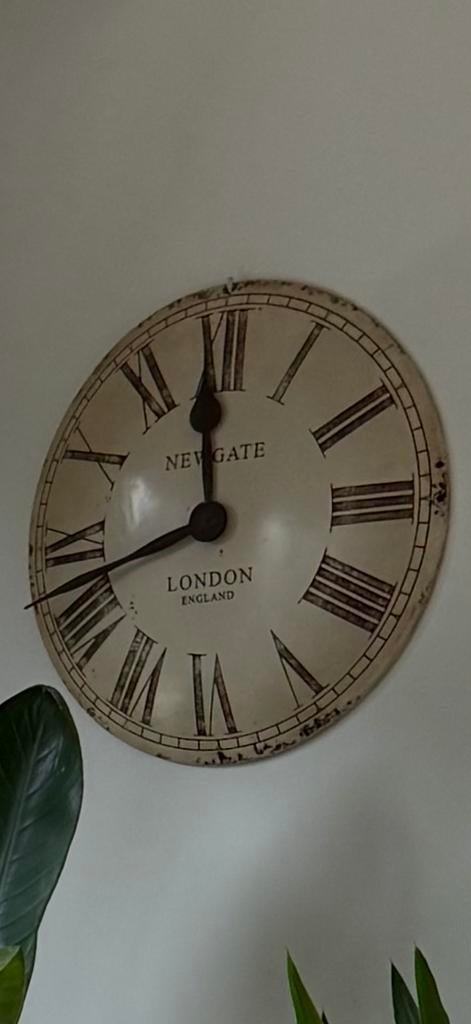 Grote Newgate London Wandklok met Romeinse Cijfers, Ophalen of Verzenden, Zo goed als nieuw