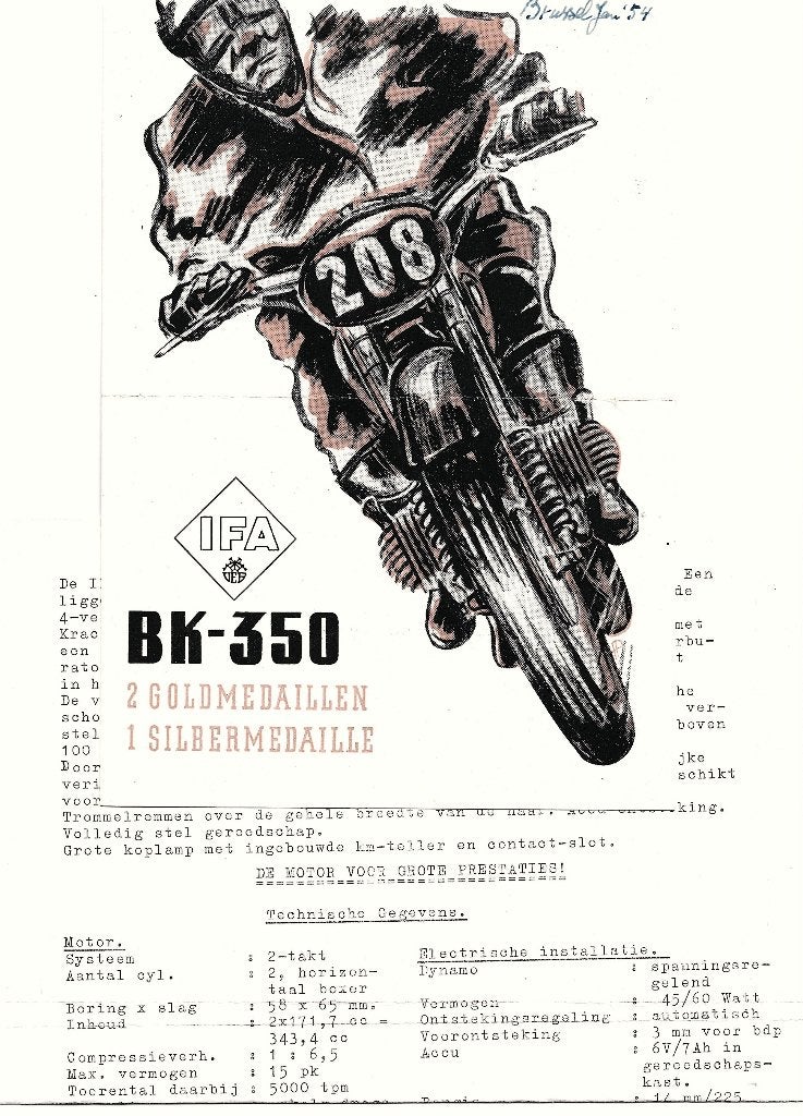 IFA BK350 folder motor (BK350), Ophalen of Verzenden, Overige merken