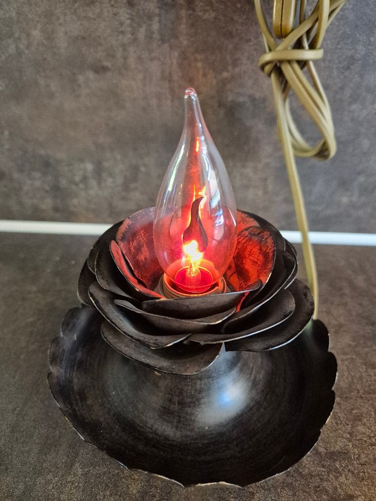 Vintage - Bloemenlamp - Plafond/Wandlamp - Banci Firenze, Gebruikt, Inclusief lichtbron, Meerkleurig, Design