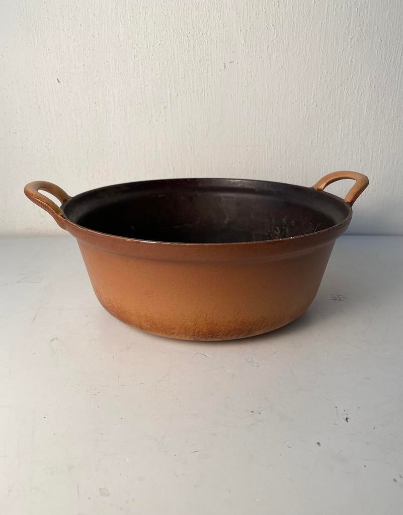 Le Creuset gietijzeren pan / braadpan, Huis en Inrichting, Le creuset, Gebruikt, Gietijzer, Frankrijk
