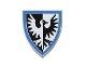 Lego Castle Schild Black Falcons Driehoekig Blauw 3846px9, Lego, Ophalen of Verzenden, Zo goed als nieuw, Losse stenen