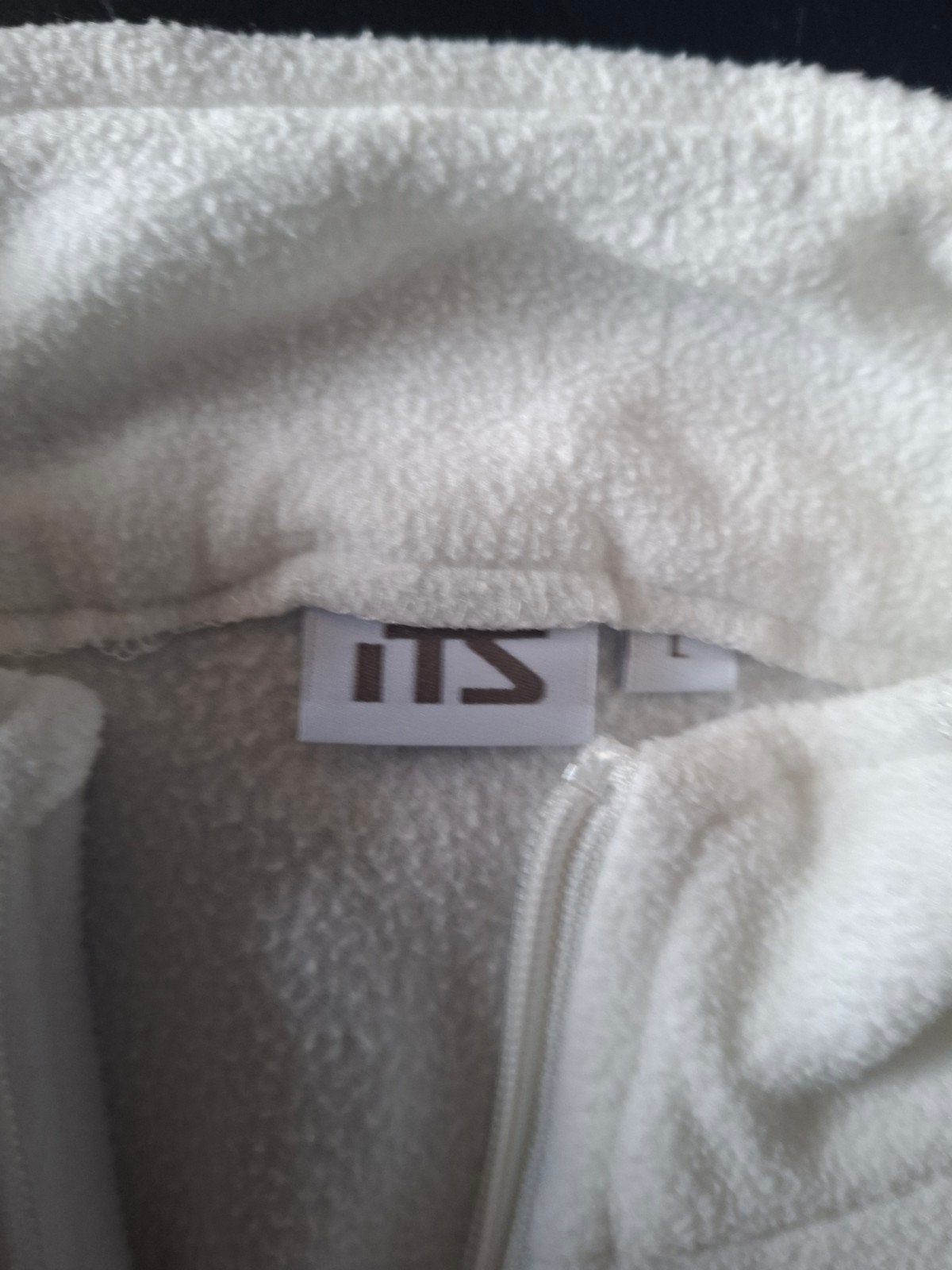 Witte ITS fleece trui met rits, Wit, Maat 42/44 (L), Ophalen of Verzenden, ITS