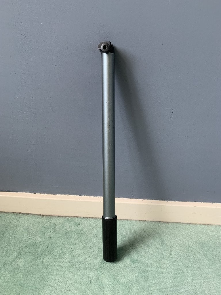 Handpomp 39-40 cm Fietspomp - mat zilverkleurig met zwart, Ophalen of Verzenden, Gebruikt