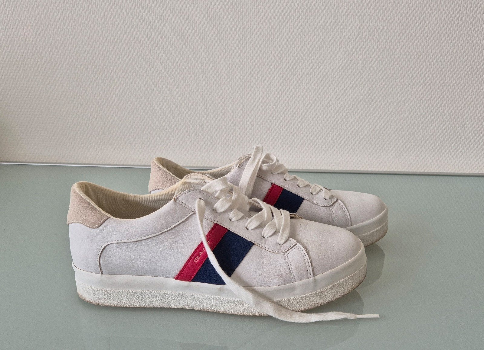 GANT Aurora leren sneakers Maat 41 in goede staat, Wit, Ophalen of Verzenden, GANT, Sneakers of Gympen