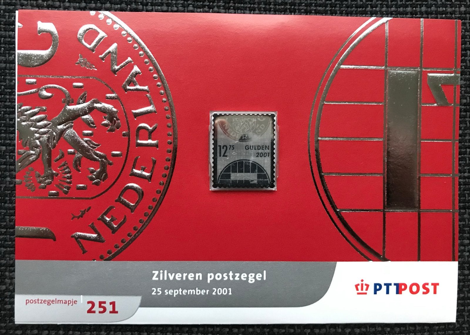 Zilveren postzegel 2001 - PTT Post - Postfris, Ophalen of Verzenden, Na 1940, Postfris