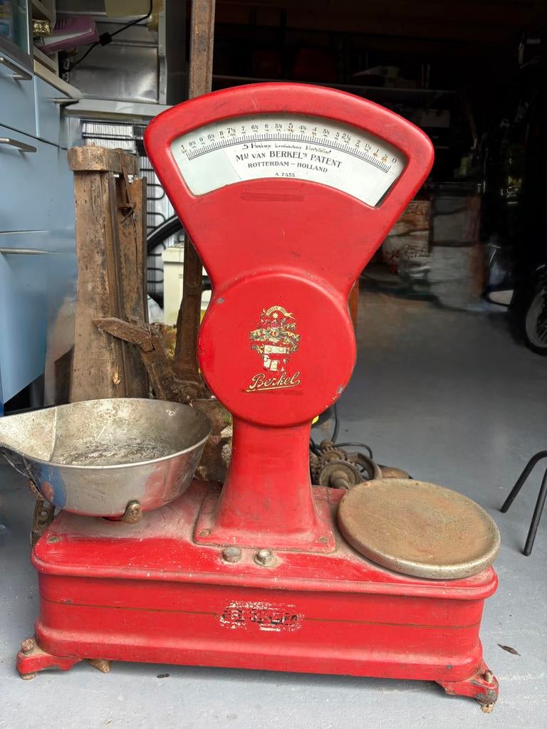 Berkel weegschaal, 1920-1930, MJ van Berkels patent, Ophalen, Winkelweegschaal, Analoog, Gebruikt