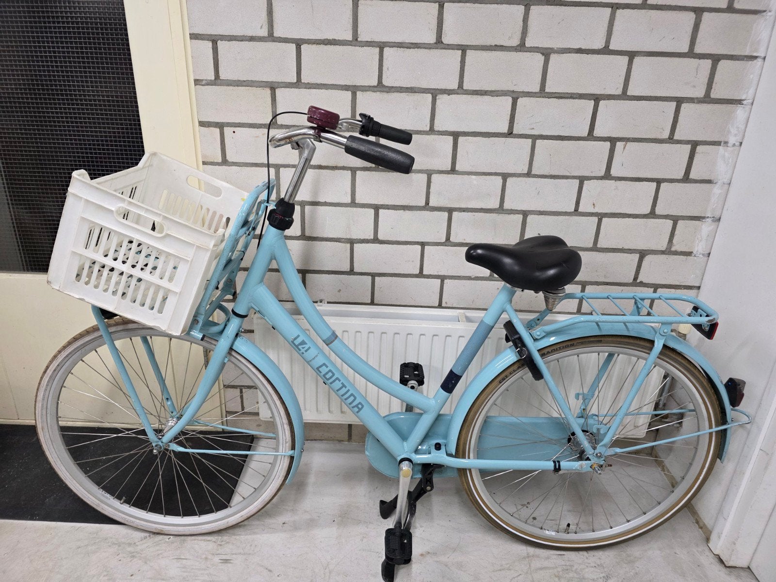 Cortina U4 3v transportfiets 57 cm, Fietsen en Brommers, Terugtraprem, Gebruikt, Versnellingen, 56 cm of meer