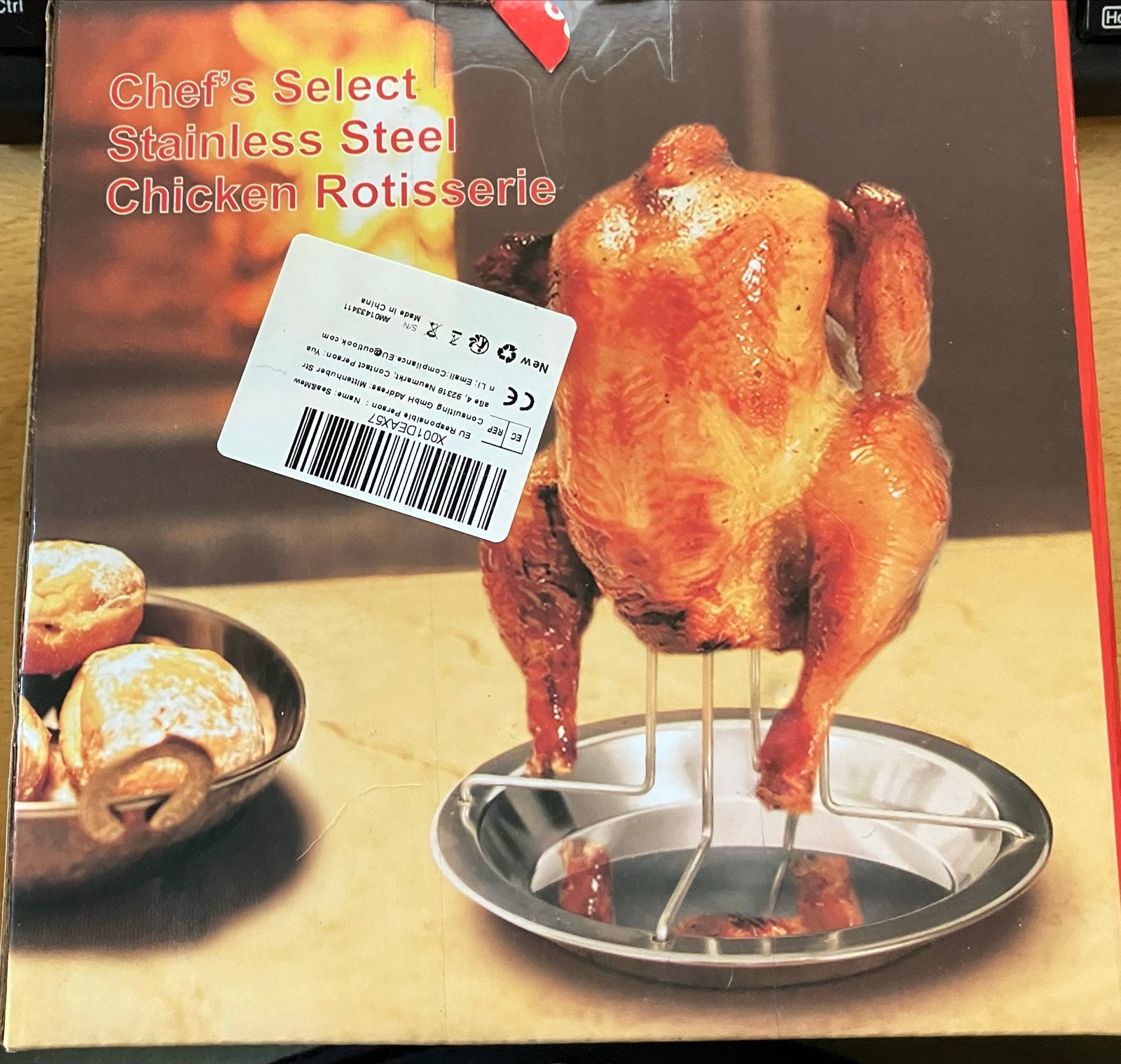 Chef's Select RVS Kippenrek voor BBQ - Perfect Gegaard, Ophalen of Verzenden, Nieuw