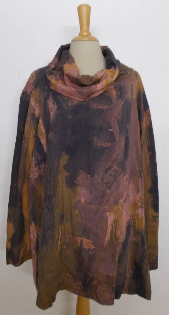 Mooie bruin tinten print tuniek/top van Skandika! XXL, Verzenden, Gedragen, Maat 46/48 (XL) of groter, Bruin