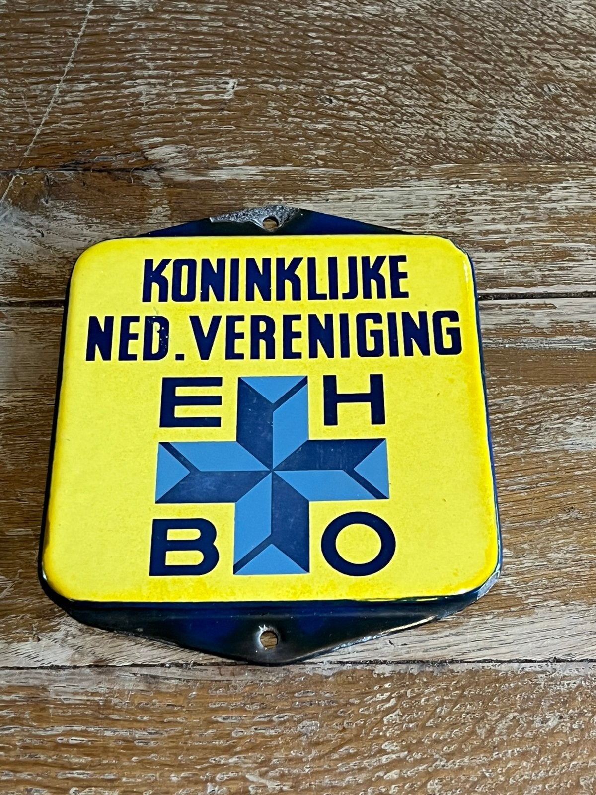 OUD EMAILLE EHBO, Ophalen of Verzenden, Gebruikt, Reclamebord