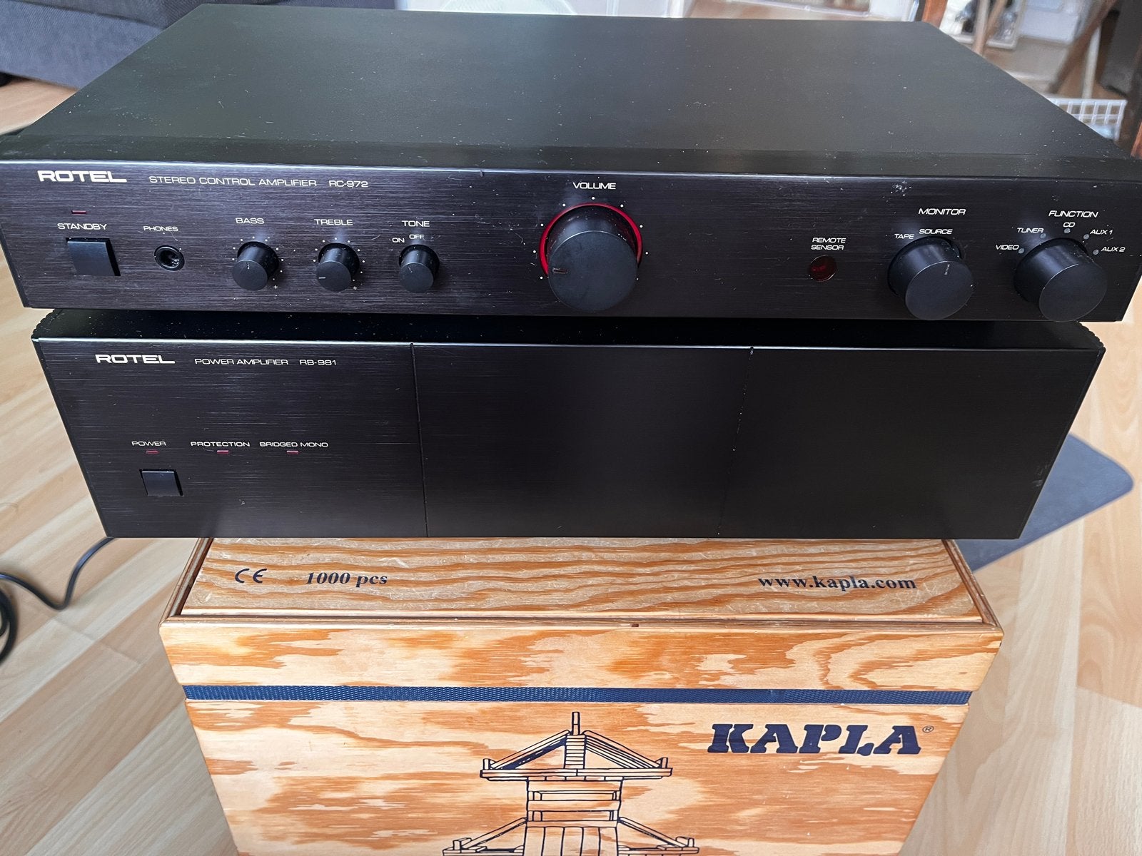 Rotel RC-972 voorversterker en RB-981 eindversterker, Audio, Tv en Foto, Versterkers en Receivers, Overige merken, Gebruikt, Ophalen of Verzenden