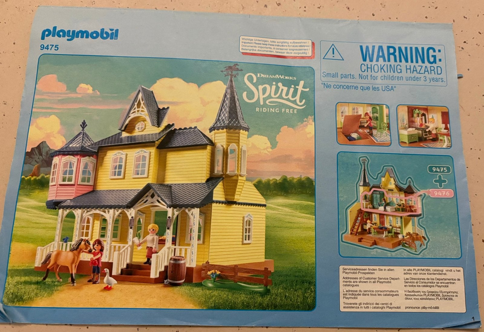 9475+9476 playmobil spirit huis, Ophalen of Verzenden, Gebruikt