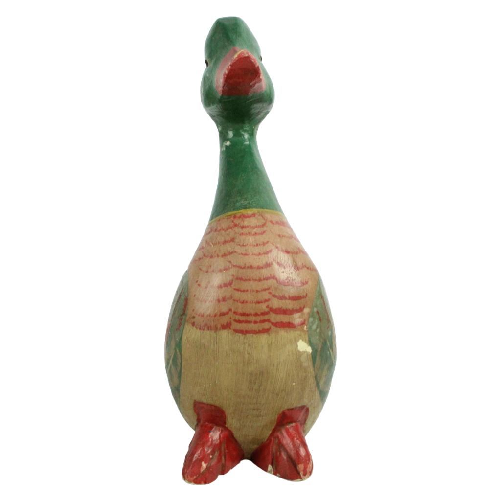 Handgesneden houten eend – folk art – ca. 1920–1950, Antiek en Kunst, Ophalen of Verzenden