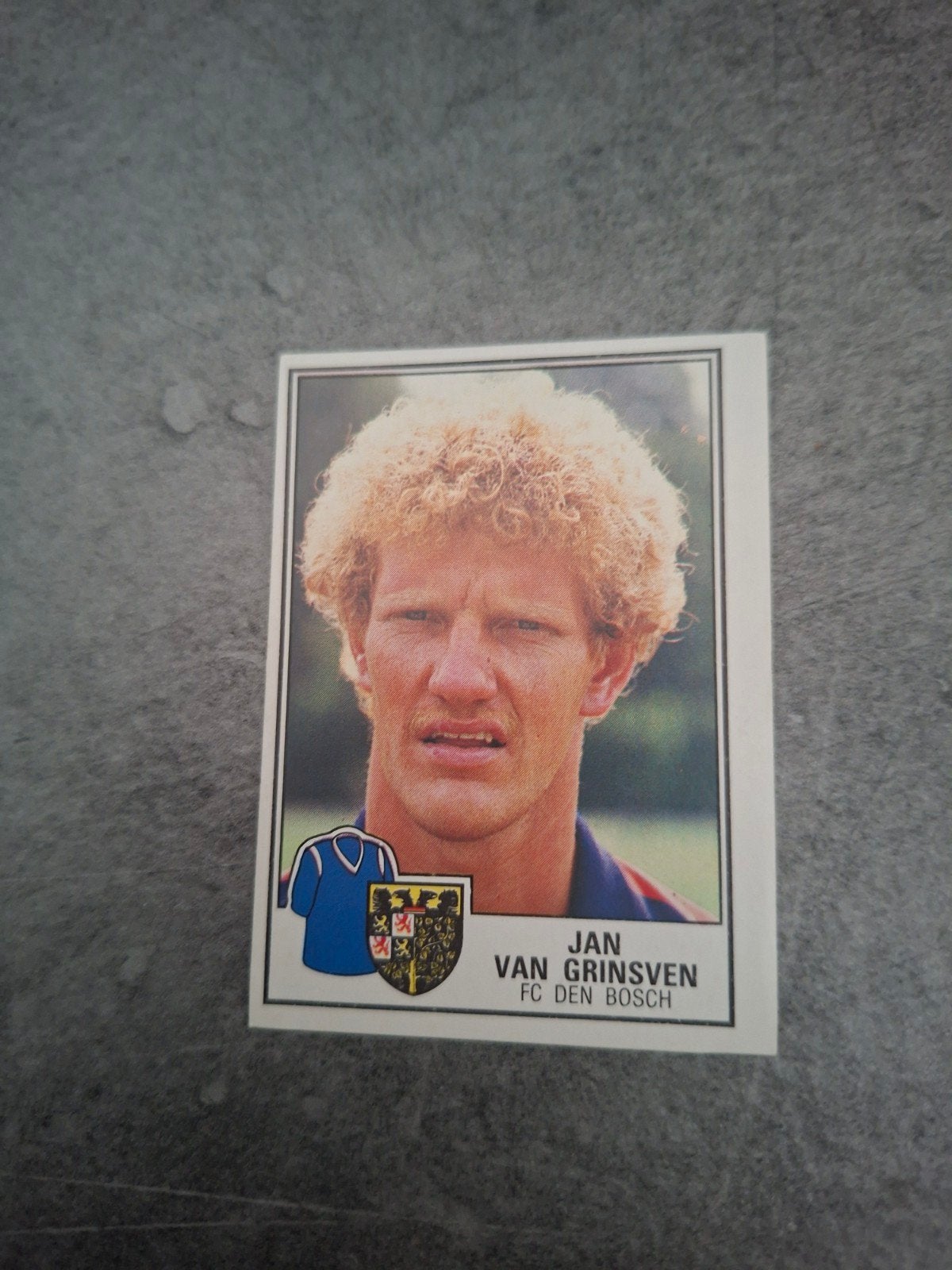 Panini sticker Voetbal 85. Jan van Grinsven FC den Bosch., Ophalen of Verzenden, Zo goed als nieuw, Sticker
