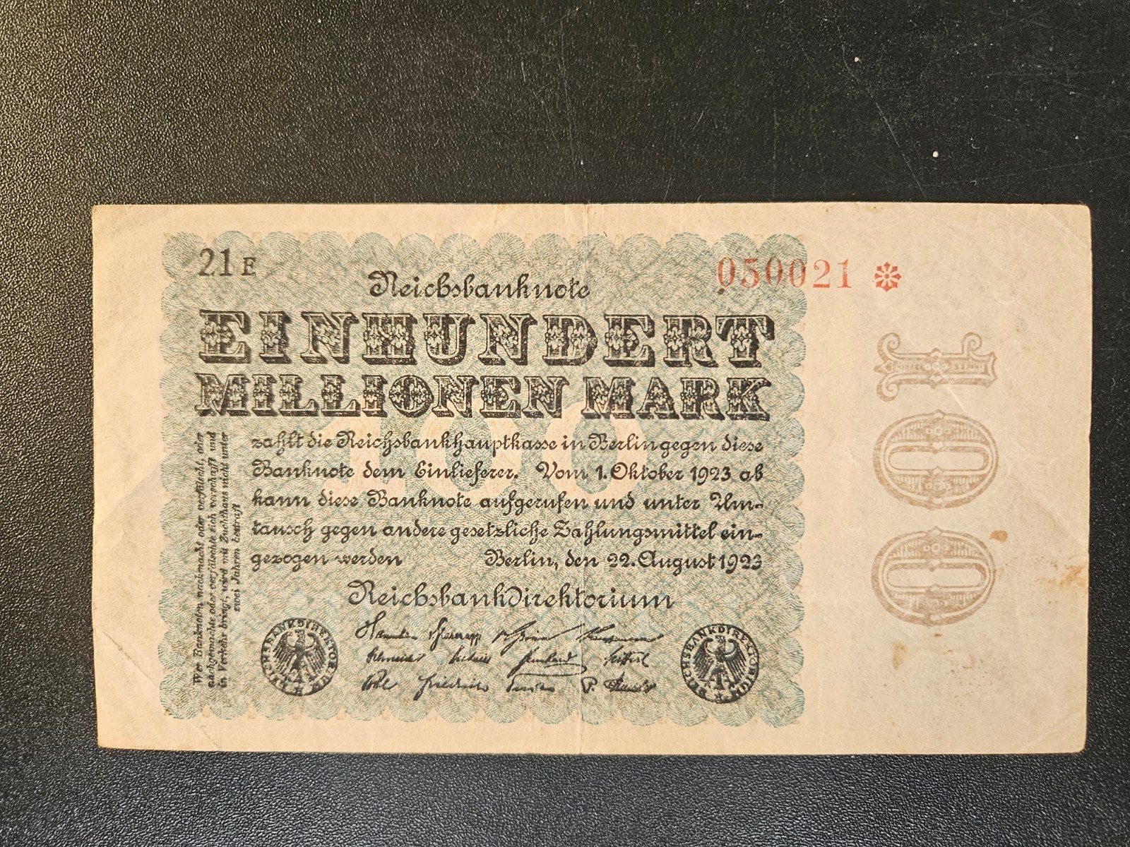 Duitsland pick 107e 1923 UNC-, Postzegels en Munten, Bankbiljetten | Europa | Niet-Eurobiljetten, Verzenden, Duitsland, Los biljet