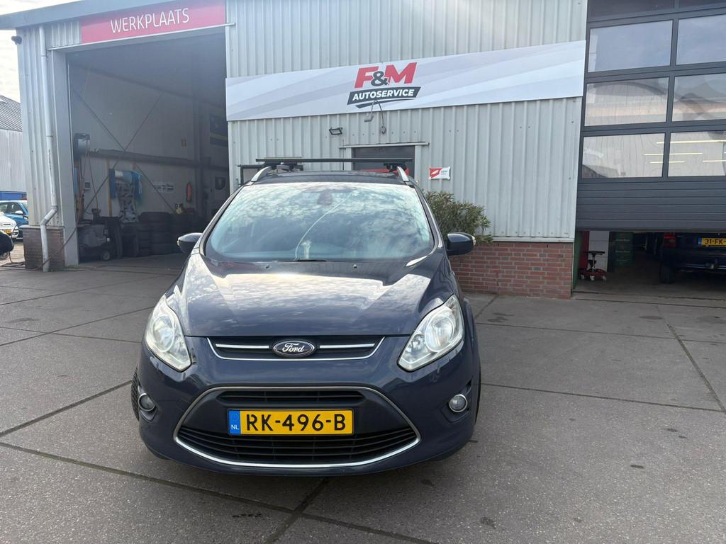 Ford Grand C-Max 1.6 Titanium 7p. Clima, pdc achter, distrib, Voorwielaandrijving, Stof, Gebruikt, 750 kg