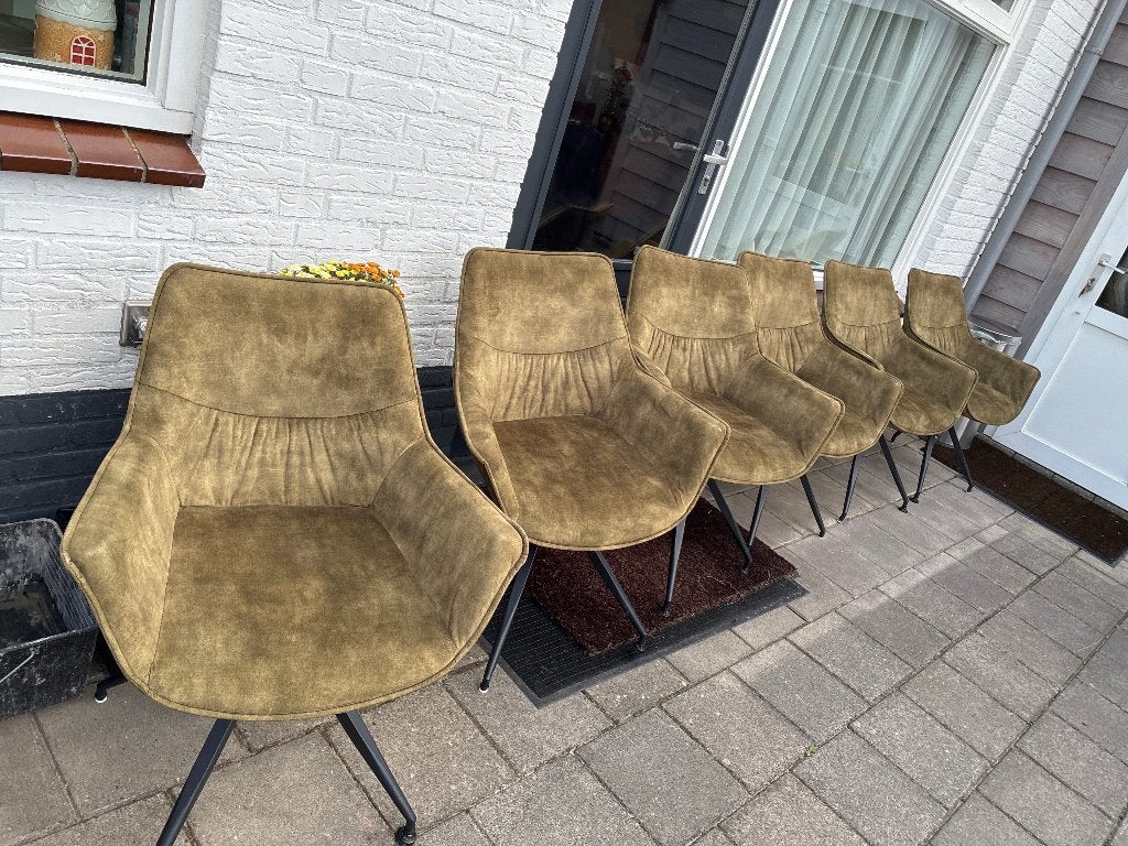 Eetkamer stoelen, Huis en Inrichting, Stoelen, Ophalen of Verzenden, Gebruikt, Overige kleuren, Stof