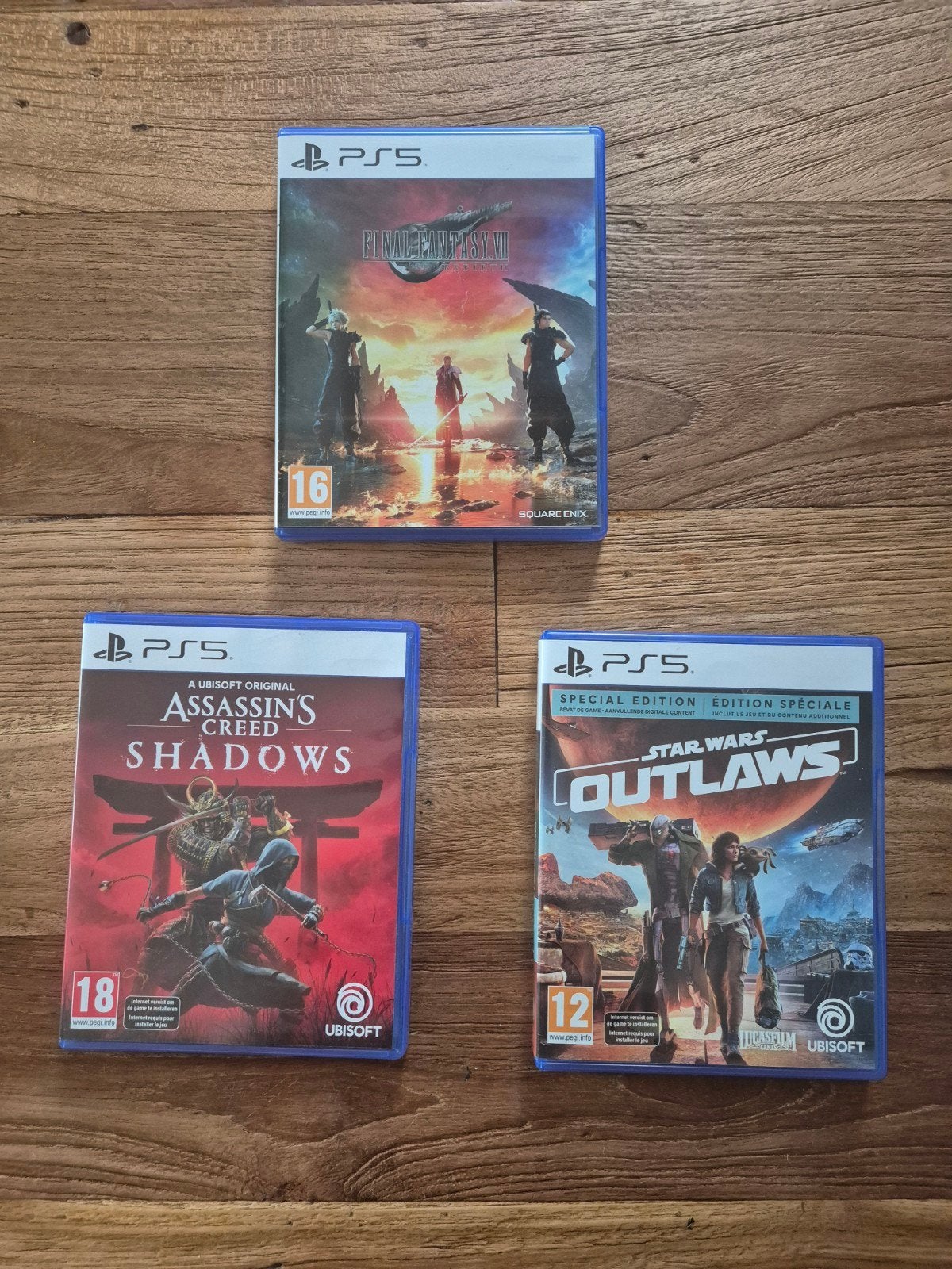 PS5 Games: AC Shadows, Final Fantasy VII Rebirth, S, Spelcomputers en Games, Ophalen of Verzenden, Zo goed als nieuw, Avontuur en Actie