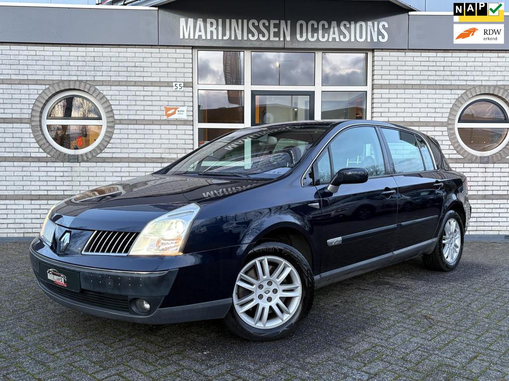Renault Vel Satis 2.0 16V Turbo Privilége |Airo,Leder,Elekp, Auto's, Voorwielaandrijving, Gebruikt, Zwart, 4 cilinders