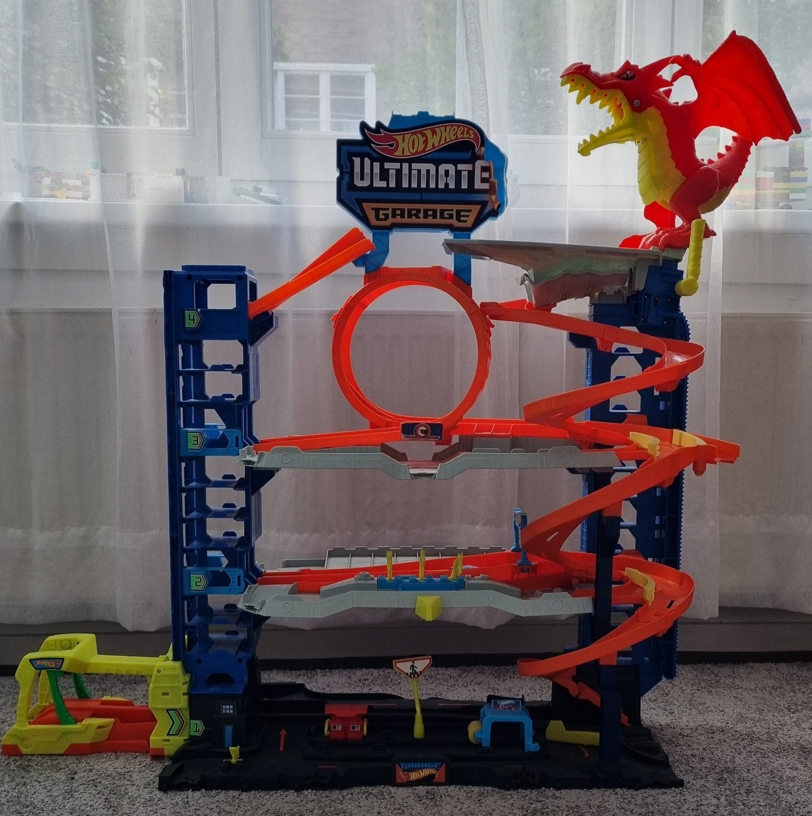 Hot Wheels Ultimate Garage met draak, Ophalen, Gebruikt