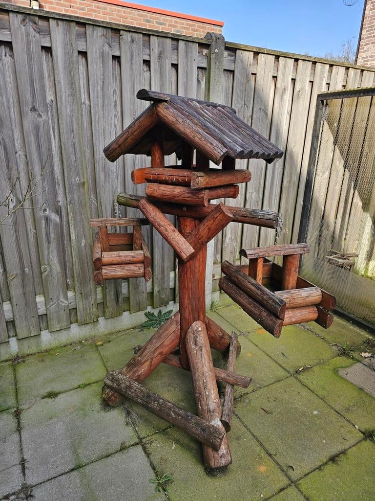 Houten Vogelhuisje / Voederhuisje voor Tuin, Ophalen, Gebruikt