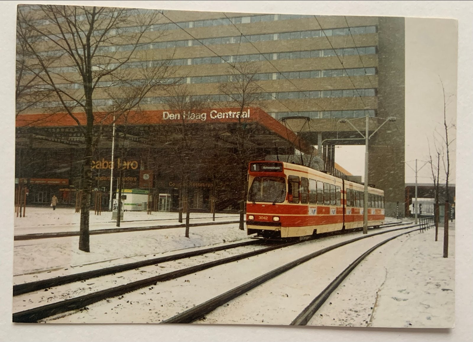 Den Haag Centraal - Tram GTL-8 in de sneeuw, Verzenden, 1980 tot heden, Ongelopen, Zuid-Holland