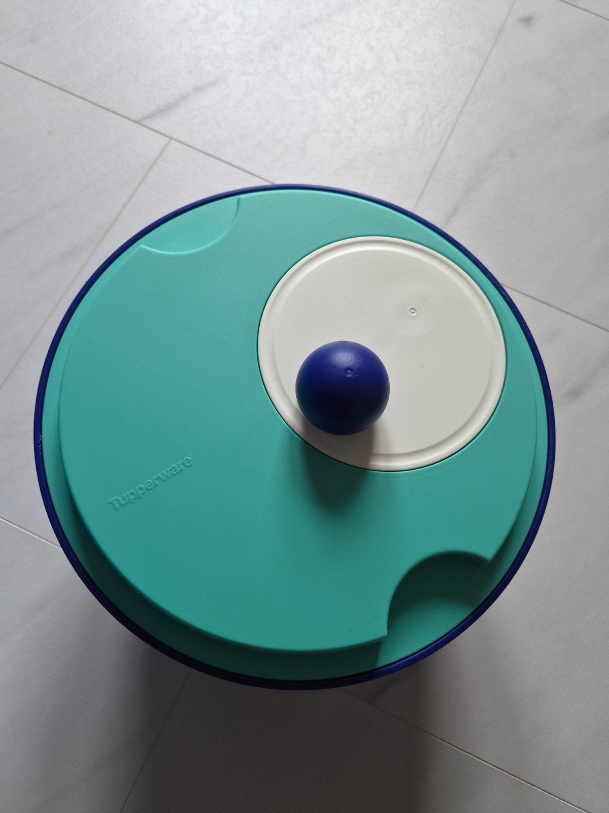 Tupperware slacentrifuge - Blauw/Groen, Blauw, Overige typen, Ophalen of Verzenden, Met deksel