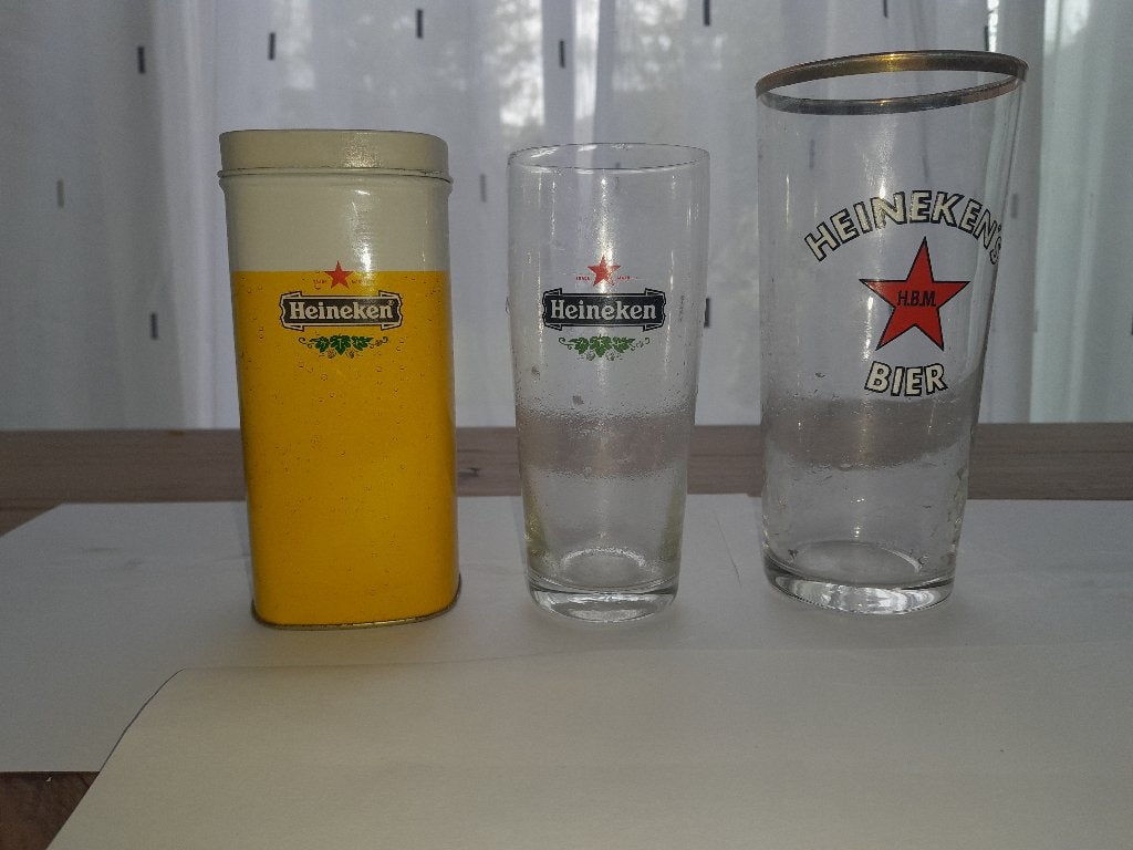 bierglazen Heineken, Verzamelen, Ophalen, Zo goed als nieuw, Glas of Glazen, Heineken