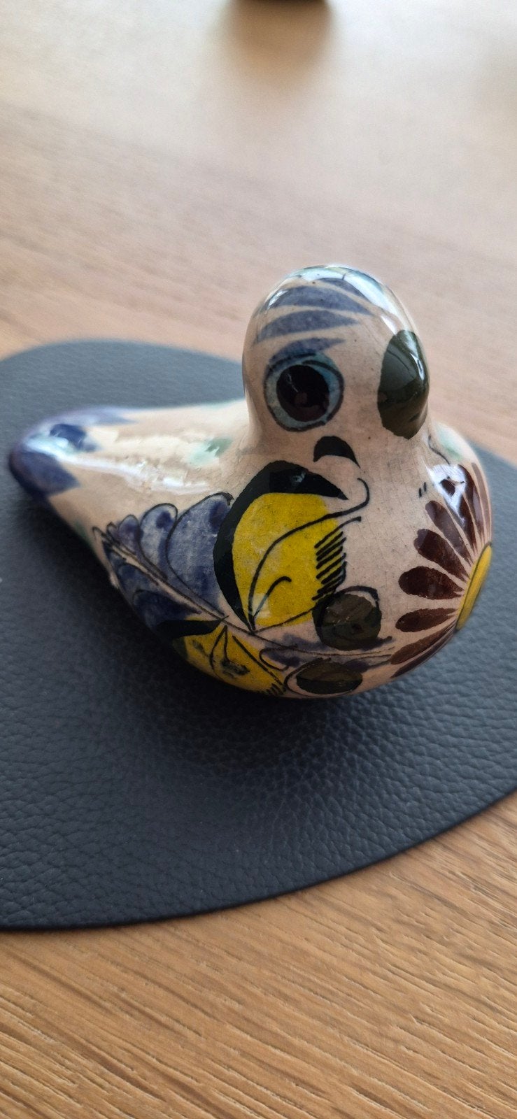 Decoratieve keramische vogel, handgeschilderd, Mexico, Ophalen of Verzenden, Zo goed als nieuw, Dier