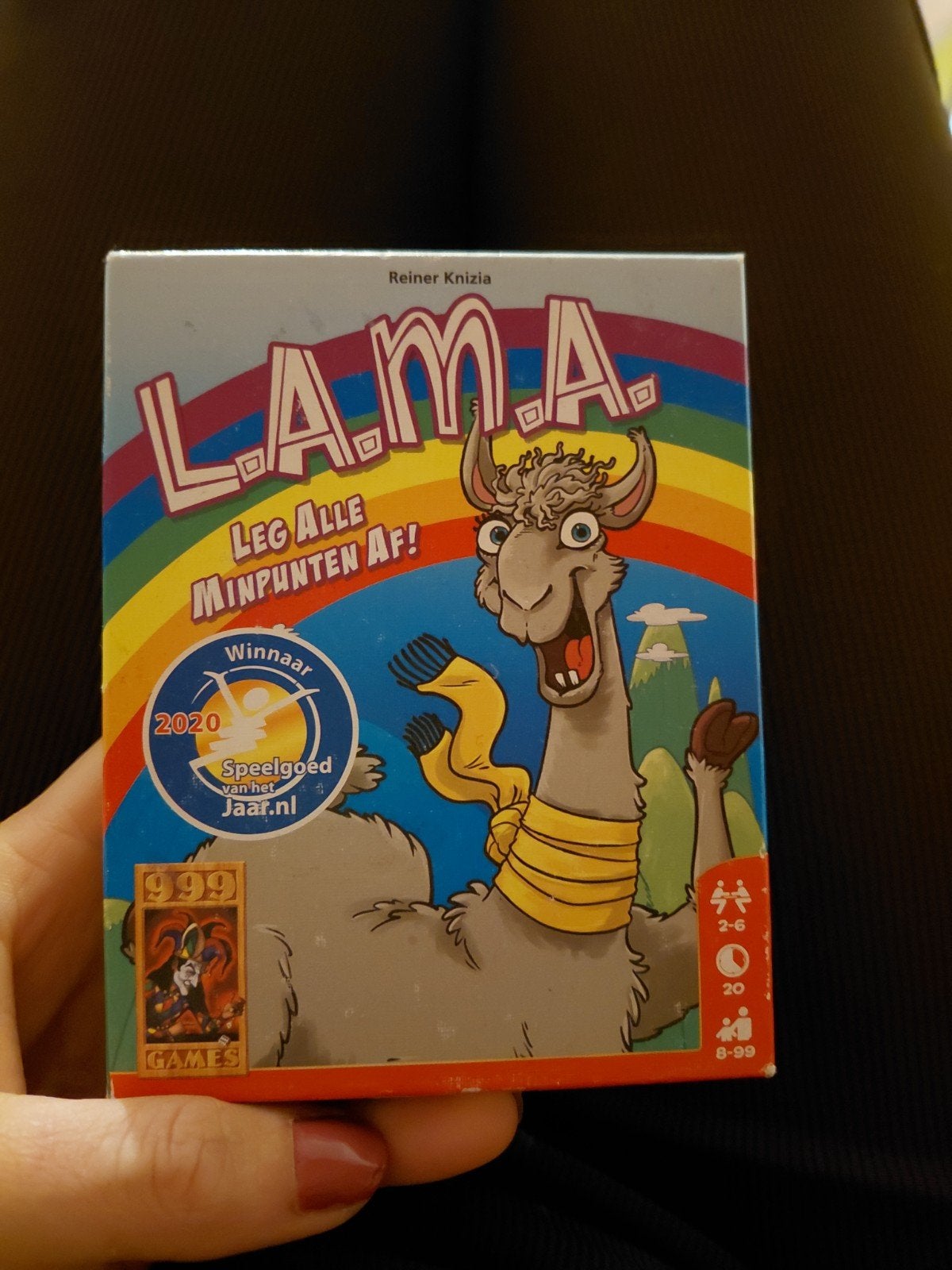 L.A.M.A. kaartspel - Winnaar Speelgoed van het Jaar 2020, Een of twee spelers, Ophalen of Verzenden, Zo goed als nieuw, 999 Games