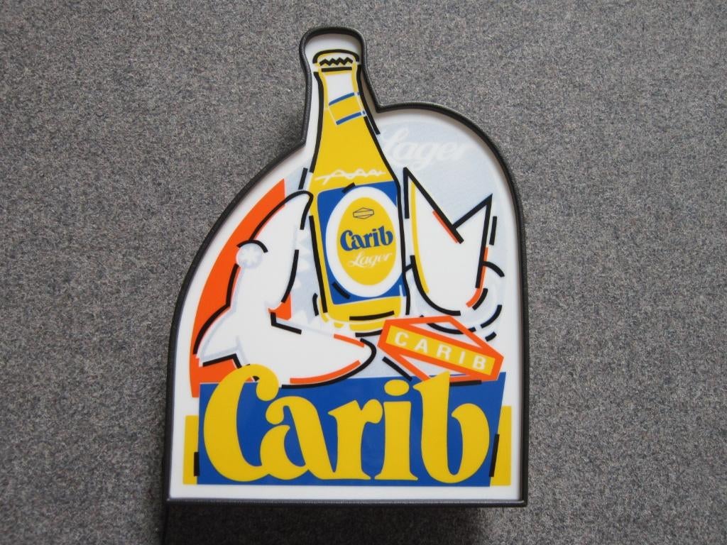 CARIB BIER LAMP LICHTRECLAME, Ophalen, Zo goed als nieuw, Overige typen, Overige merken