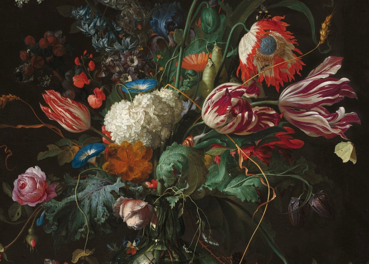 Canvas schilderij bloemen stilleven kunst Art, Bloemen, Doek, Realistisch, Ophalen of Verzenden