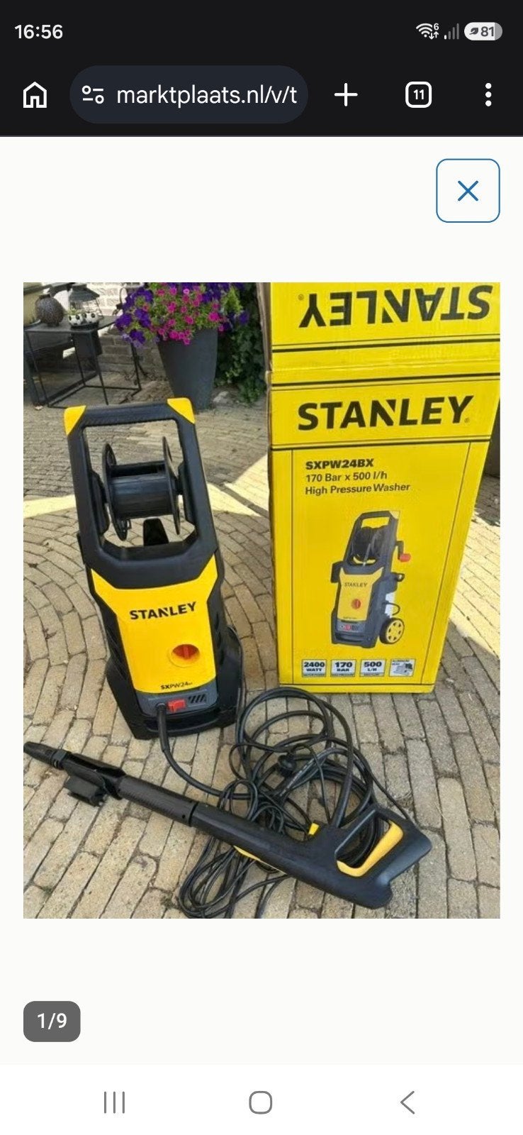 stanley hogedrukreiniger, Tuin en Terras, Ophalen of Verzenden, Nieuw, Elektrisch, Stanley