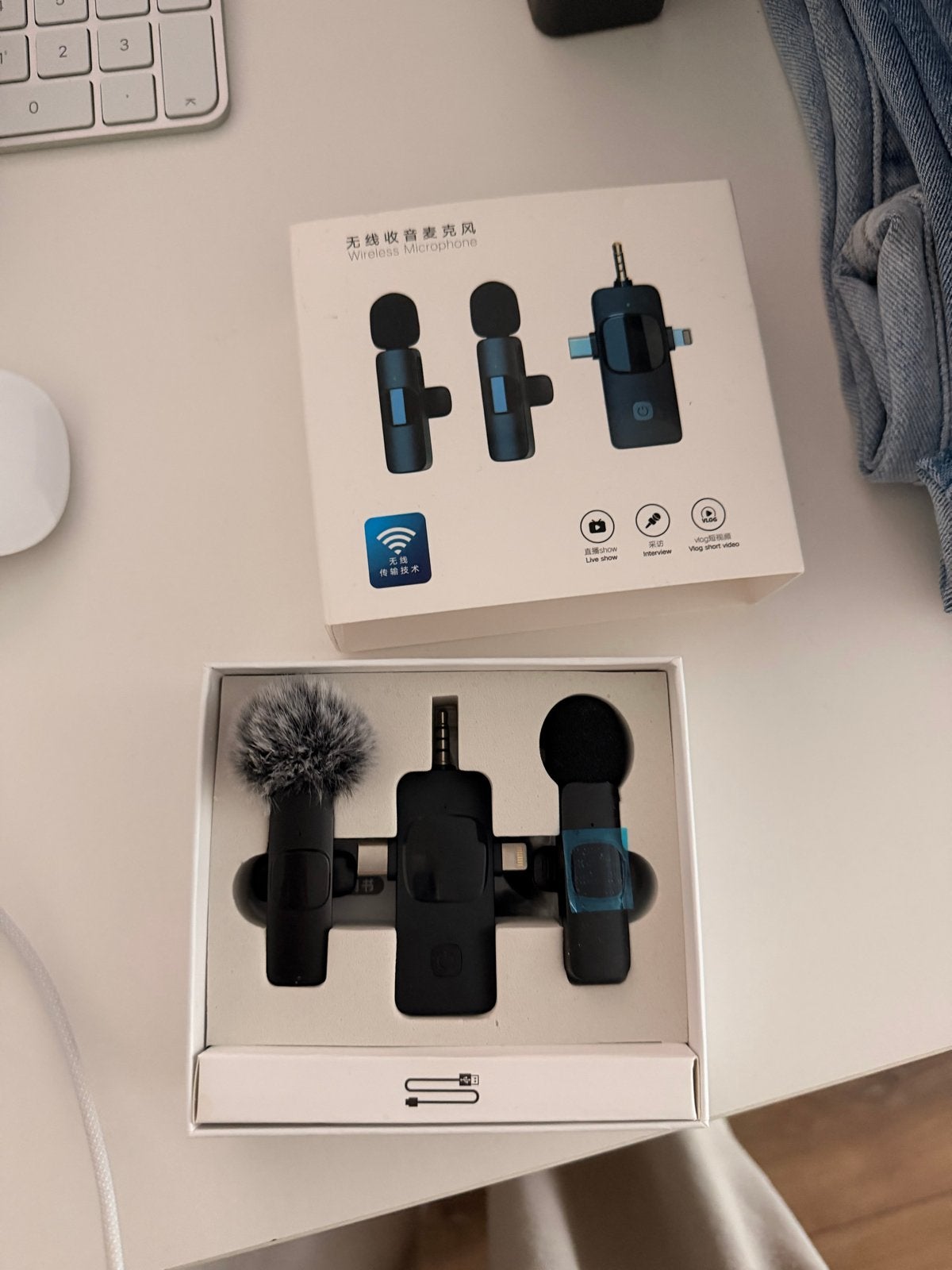 Draadloze Clip-on Microfoon Set - Perfect voor Content Creat, Ophalen of Verzenden, Nieuw, Overige typen, Draadloos