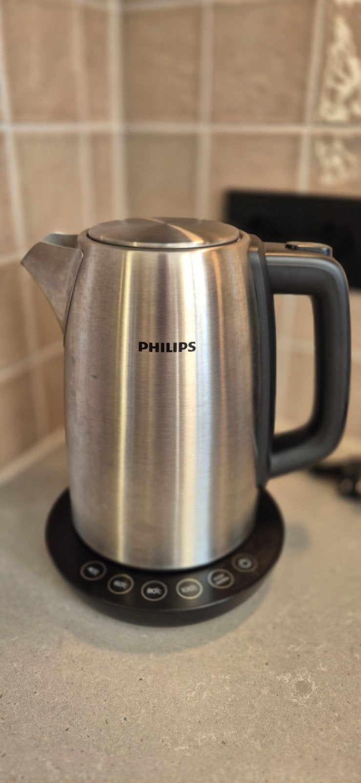 Philips HD9359 Waterkoker met temperatuurregeling, 1 tot 2 liter, Ophalen, Gebruikt, Draadloos