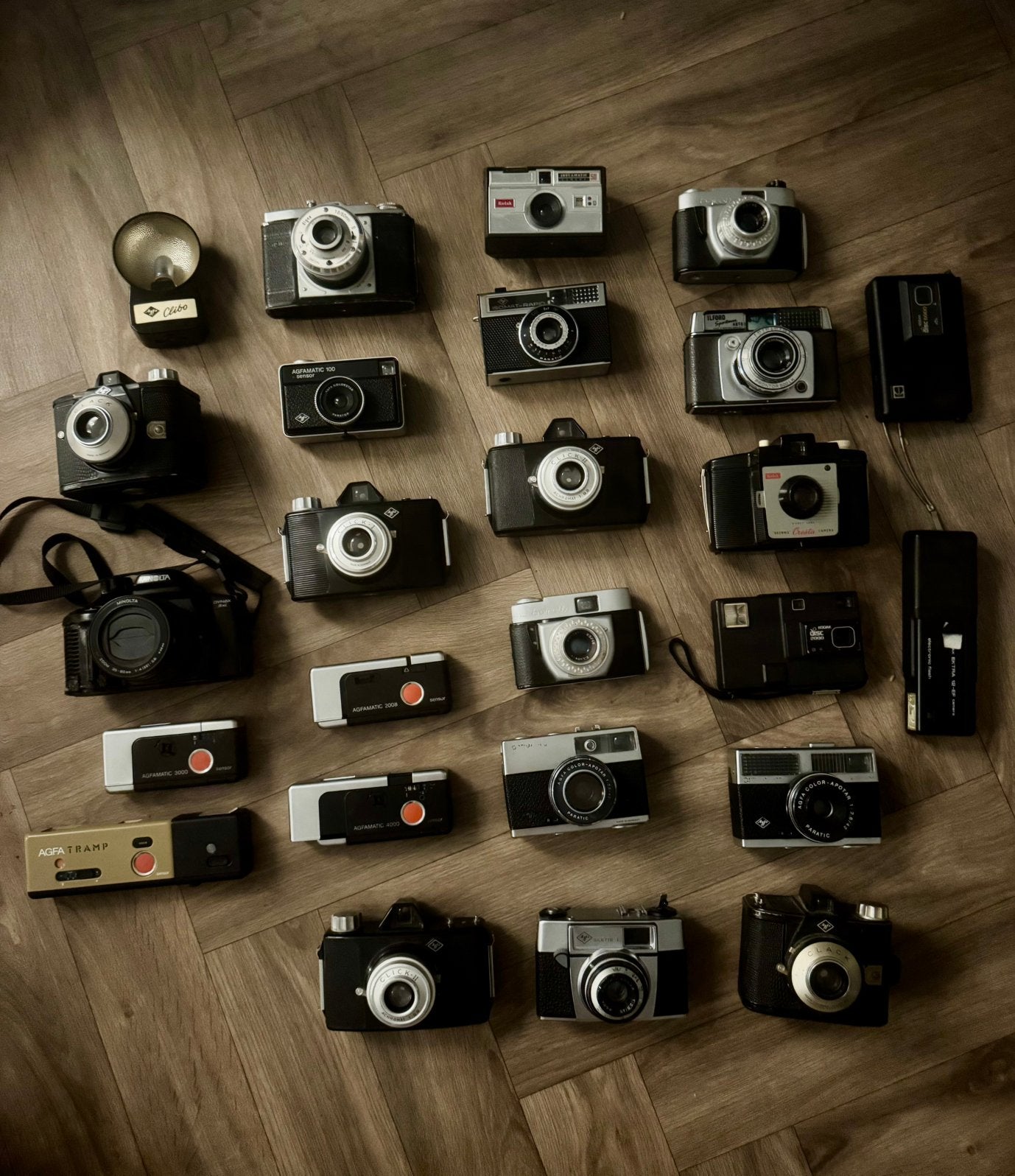 Grote partij camera’s – Agfa, Kodak, Minolta, Ilford e.a., Ophalen of Verzenden, Gebruikt, Compact, Overige Merken