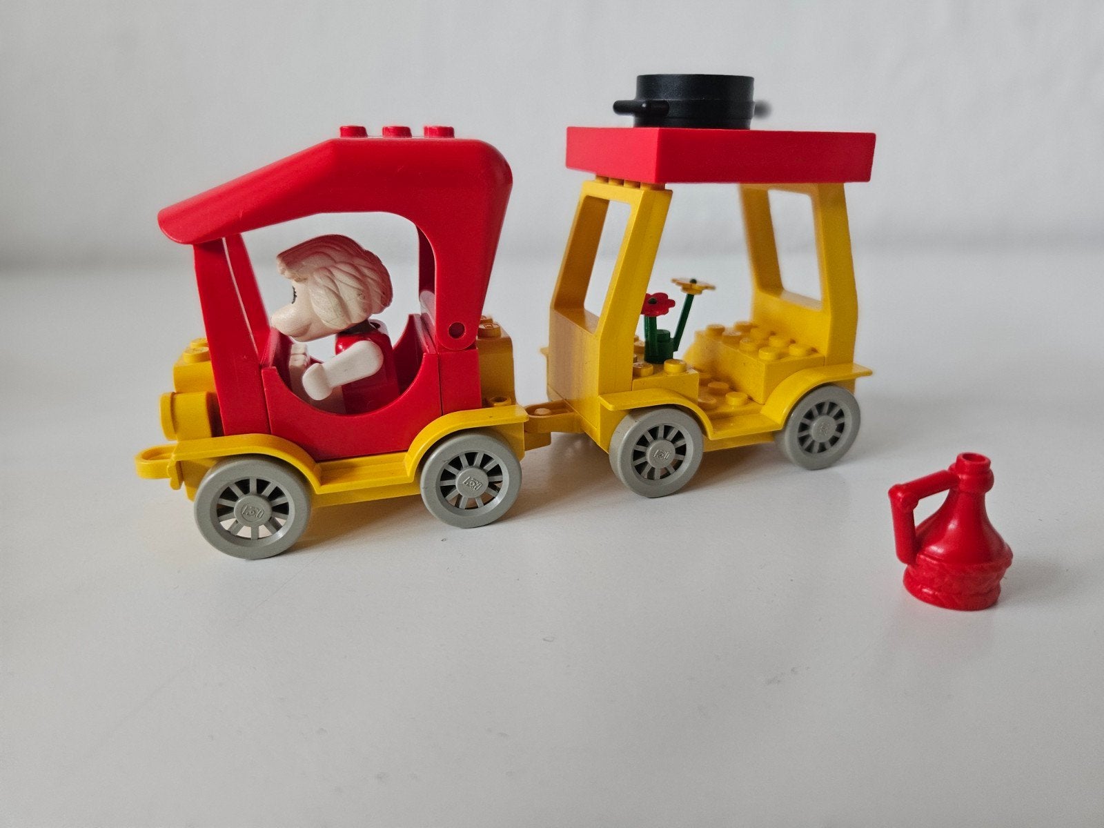 Lego Fabuland voertuig met figuur en aanhanger, Gebruikt, Overige thema's, Lego, Ophalen of Verzenden