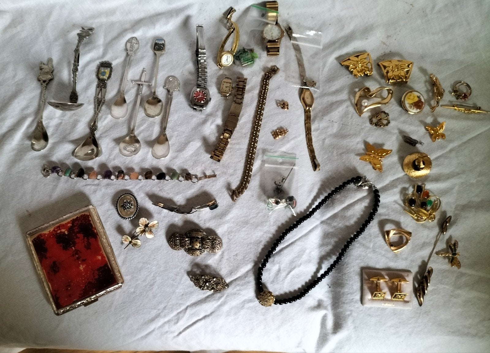 Uit erfenis sieraden, horloges, lepeltjes,enz ., Ophalen of Verzenden, Zilver