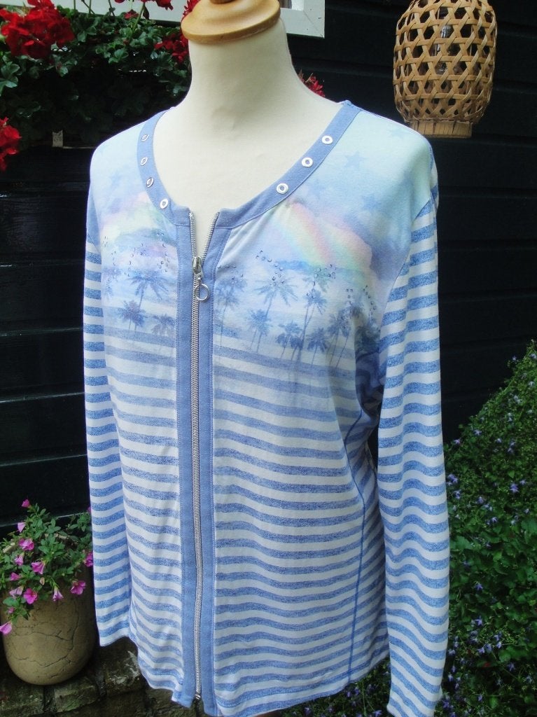 Blauw/wit/groen vest RABE maat 44, Rabe, Meerkleurig, Maat 42/44 (L), Ophalen of Verzenden