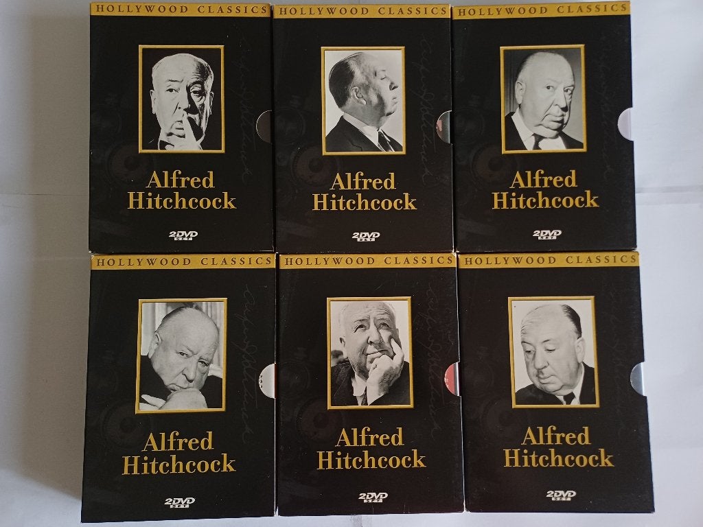6 Hitchcock boxen met elk 2 DVDs (USA import - regio vrij), Psychologische thriller, Ophalen of Verzenden, Inclusief doosje, Vanaf 12 jaar