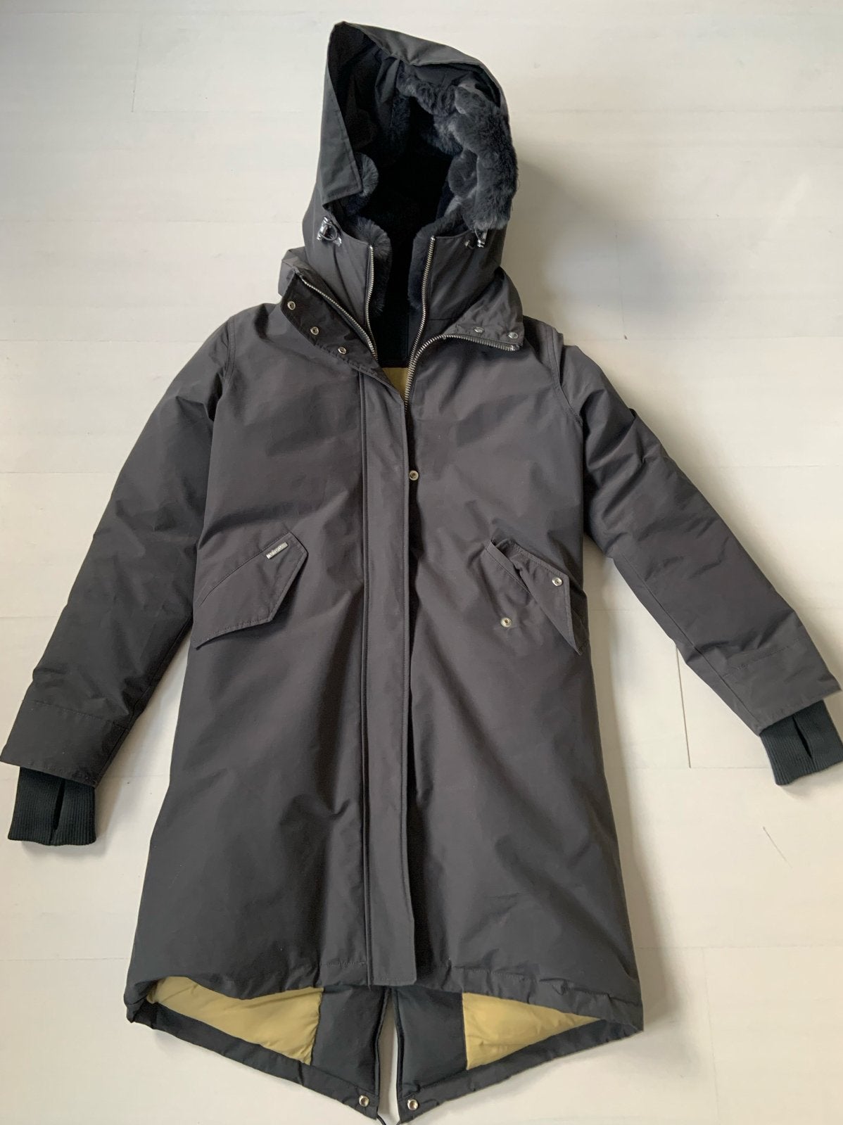 AIRFORCE Double Zip Fishtail Parka Dames - Maat M, Ophalen of Verzenden, Zo goed als nieuw, Maat 38/40 (M), Grijs