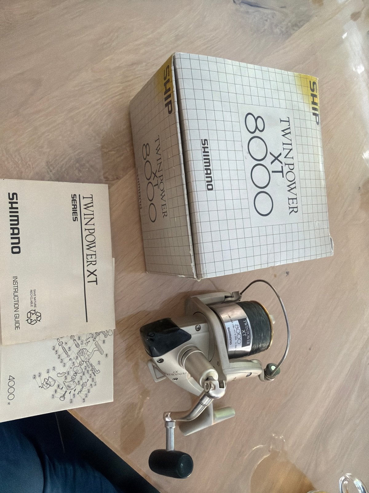 Shimano Twinpower XT 8000 Vis molen - Z.g.a.n., Ophalen of Verzenden, Zo goed als nieuw, Molen