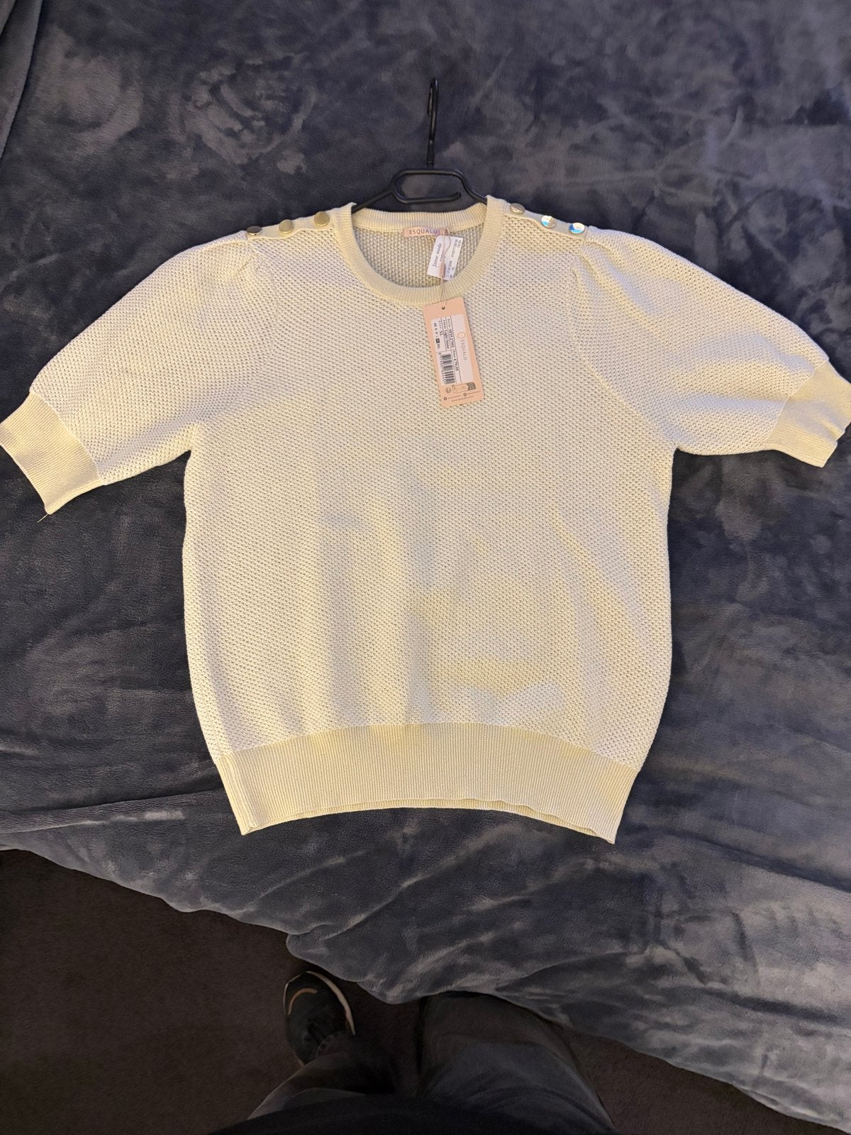 Nieuwe Esqualo trui met gouden knopen, maat XL, Ophalen of Verzenden, Nieuw, Maat 46/48 (XL) of groter, Beige