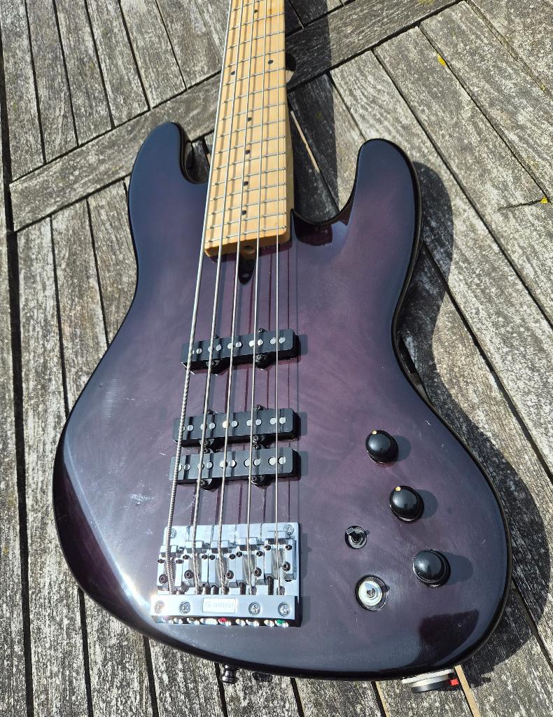 Franck Beliér Custom Jazz V 2005 (Handbuild), Gebruikt, 5-snarig, Ophalen, Elektrisch