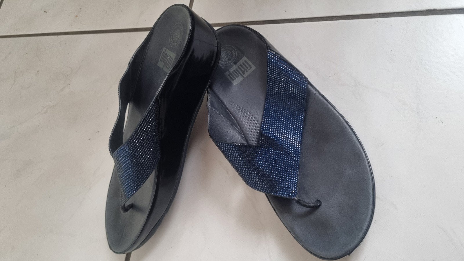 FitFlop slippers met glitter, maat 41, Slippers, Fitflop, Gedragen, Verzenden