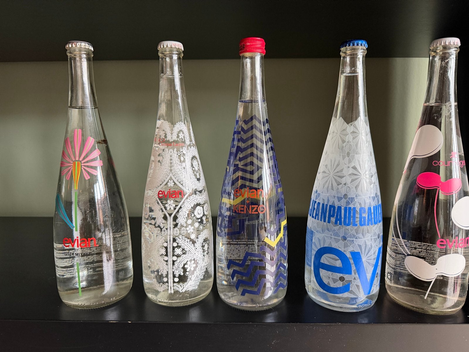 5 Evian Special Edition Flessen - Designer Collectie, Ophalen, Nieuw