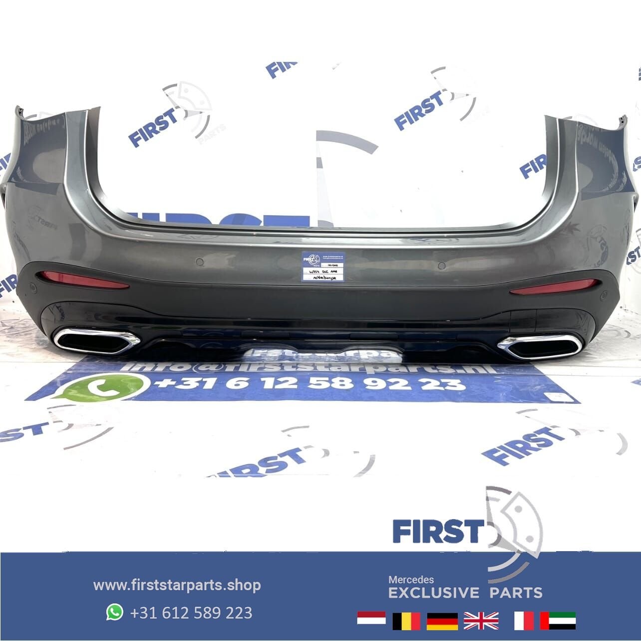 W254 BUMPER GLC A2548859001 AMG ACHTERBUMPER ZWART WIT GRIJS, Gebruikt, -, Ophalen of Verzenden, Achter
