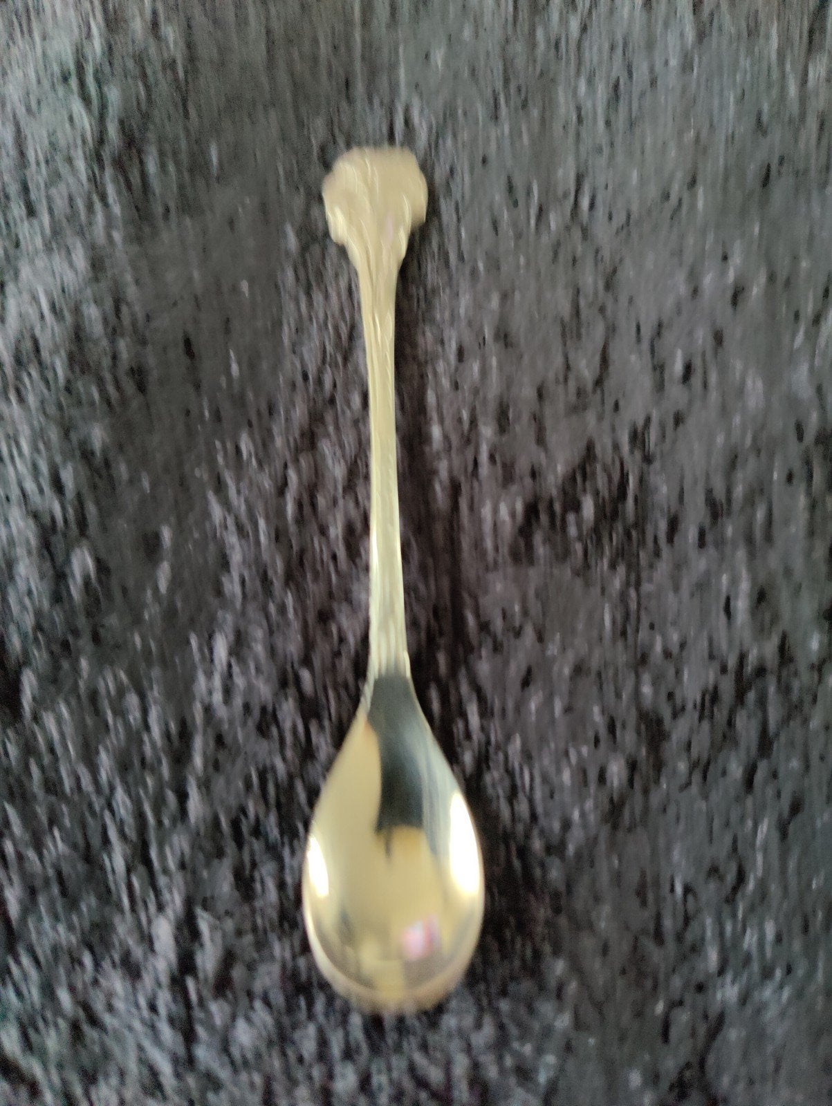 Zilveren Theelepel uit 1945 met Daglelie Decoratie, 12 cm, Ophalen of Verzenden